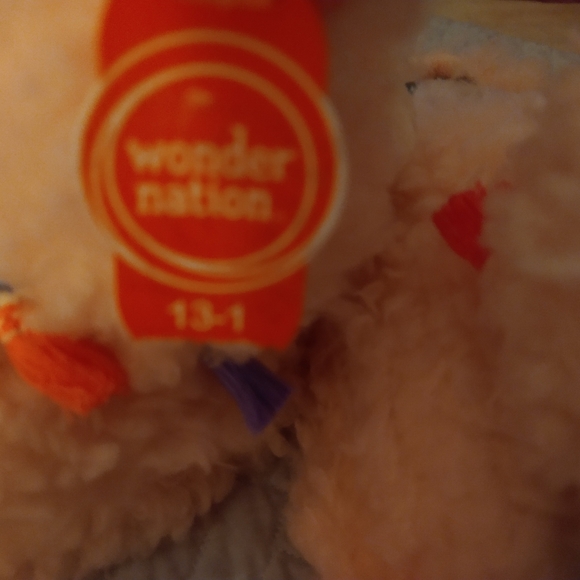 NWT Wonder Nation Girls Pink Fuzzy Slippers Size 13-1 - Picture 7 of 9